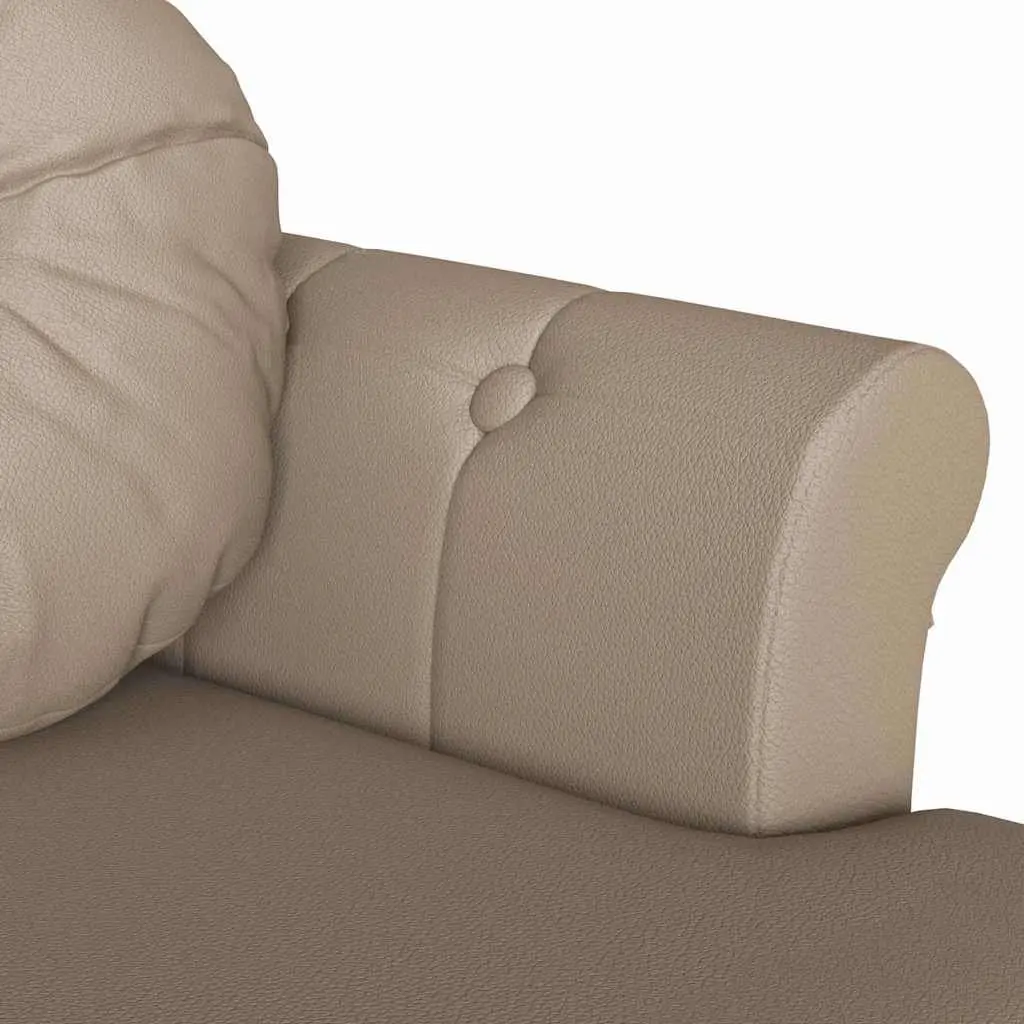 Chesterfield Bench Button Tufted Faux Leather Padded Seat Brown Solid Plywood Rubberwood 1205 x 650 x 750 mm