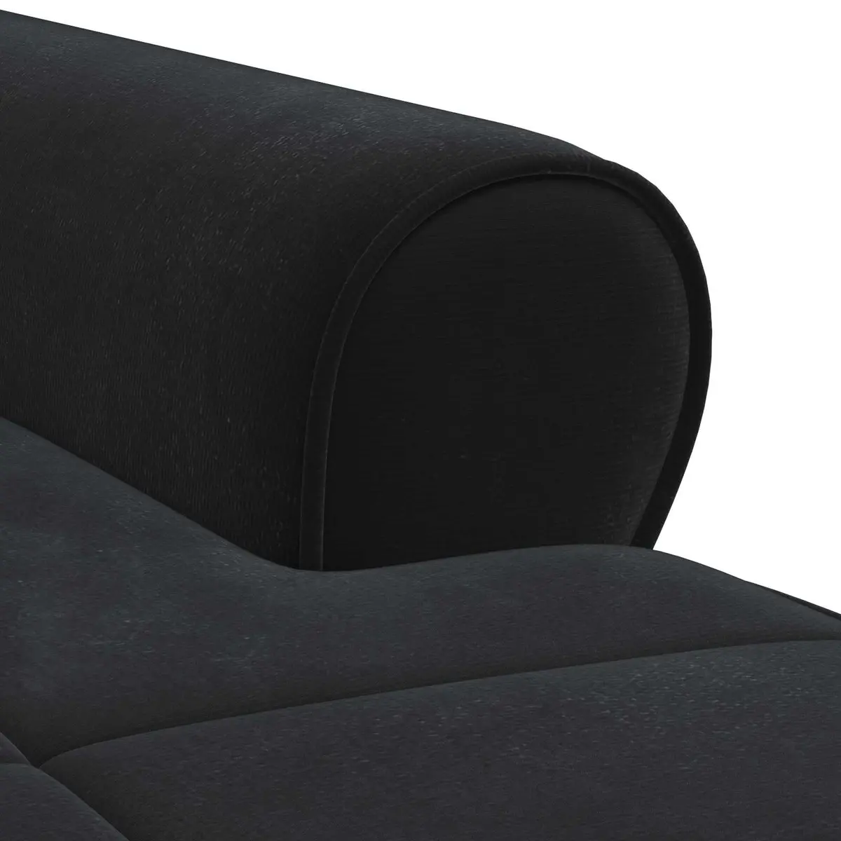 Chaise Lounge Chair Black Velvet Modern Indoor Seat Cushion