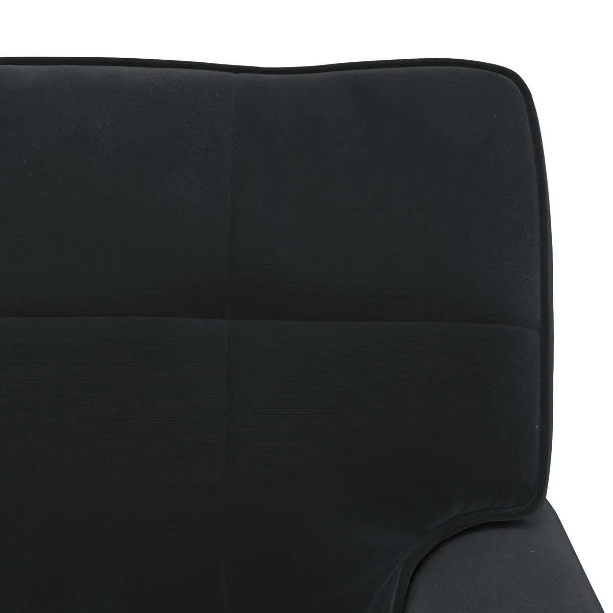 Chaise Lounge Chair Black Velvet Modern Indoor Seat Cushion