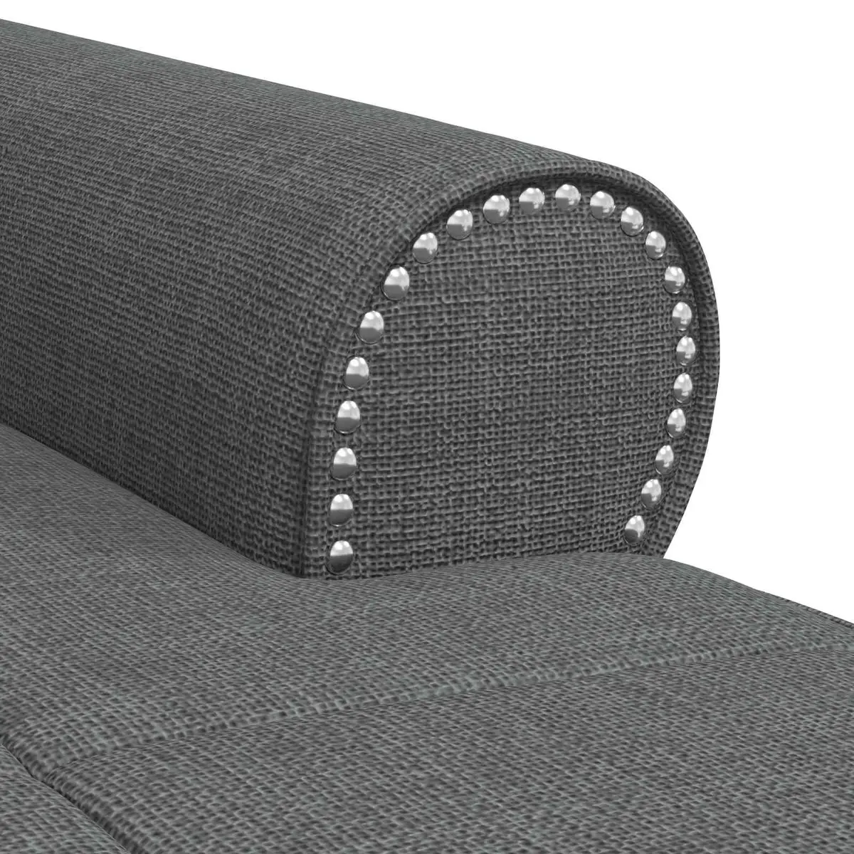 Grey Fabric Lounge Chair Cushioned Recliner Modern Chaise for Living Room 91x157x91cm