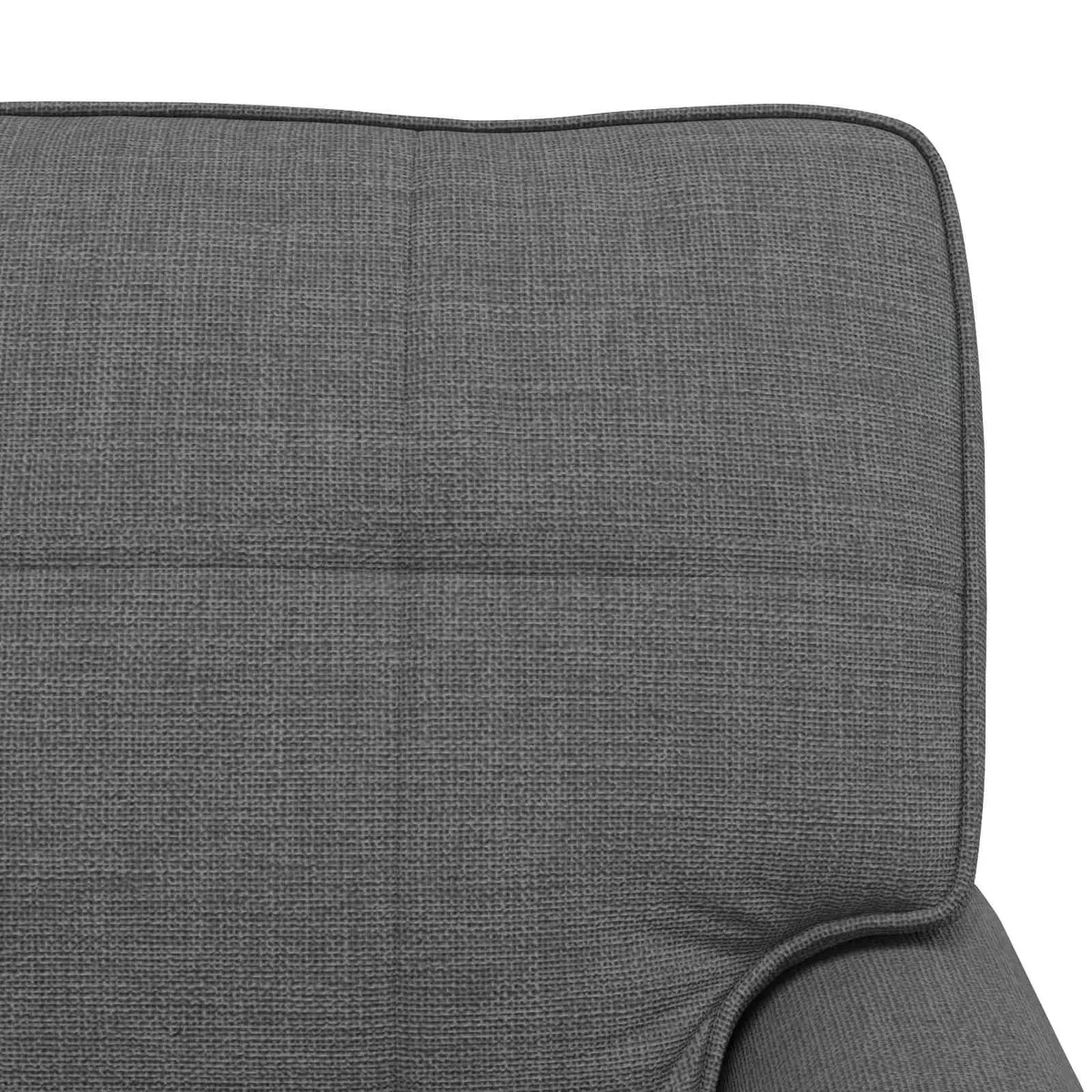 Grey Fabric Lounge Chair Cushioned Recliner Modern Chaise for Living Room 91x157x91cm