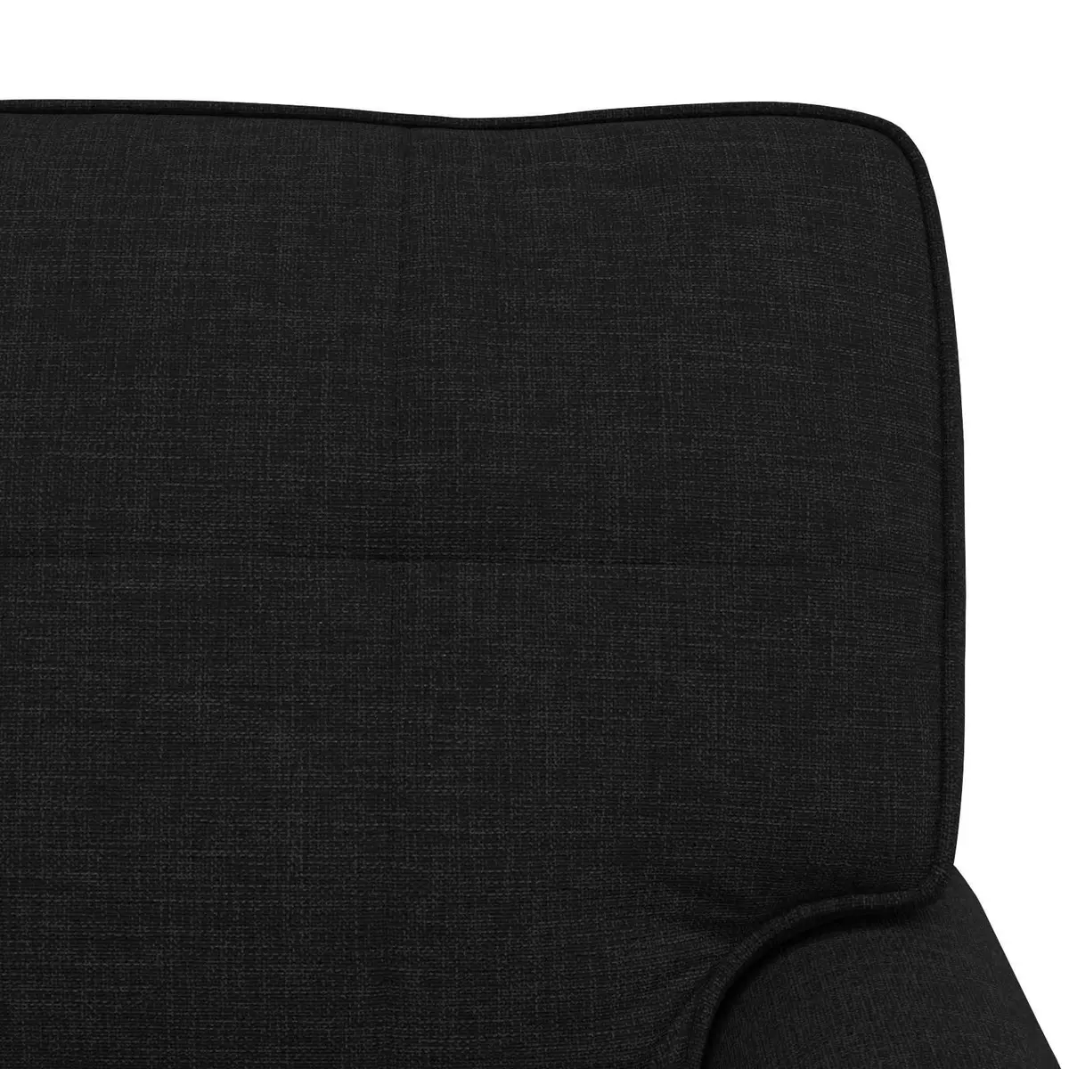 Lounge Chair Modern Chaise Black Fabric 91 x 157 x 91 cm Plywood