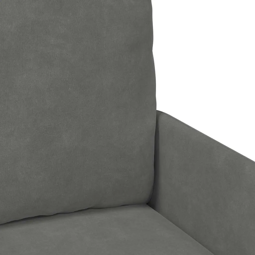 Grey Sofa with Cushion Modern Living Room Furniture Polyester Upholstery Metal
