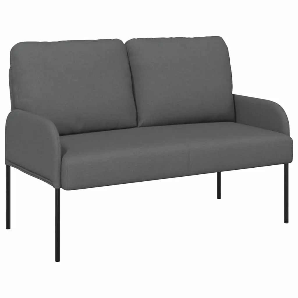 Modern Grey Sofa 110cm Dark Living Room Furniture Plywood Metal Frame Track