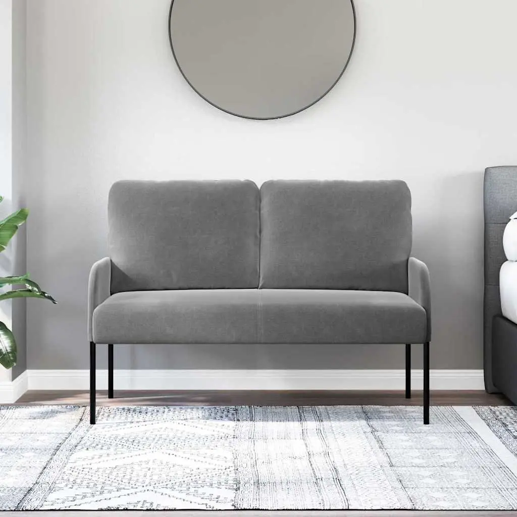 Grey Sofa Modern 110cm Polyester Upholstery Bullnose Cushions