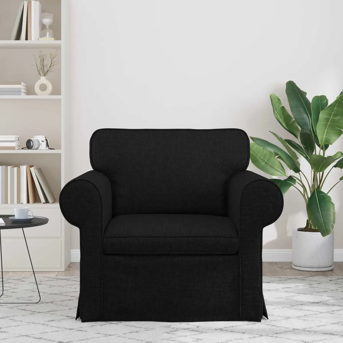 Modern Sofa Black Modular Sectional Living Room Furniture Rearrangeable Design
