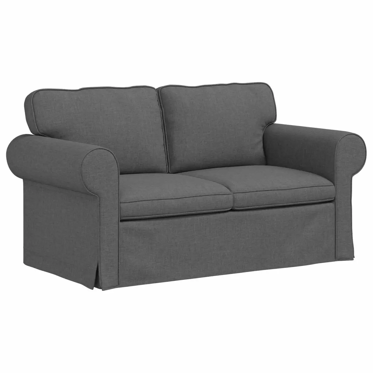 Modular Sofa Grey Modern Lounge Couch 155 x 82 x 80 cm Metal Frame Foam and Fibre Filling