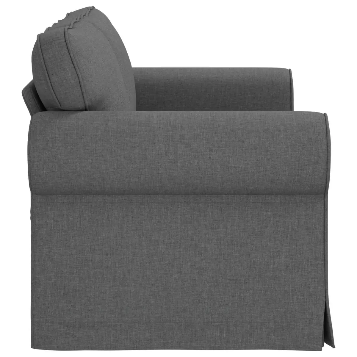 Modular Sofa Grey Modern Lounge Couch 155 x 82 x 80 cm Metal Frame Foam and Fibre Filling