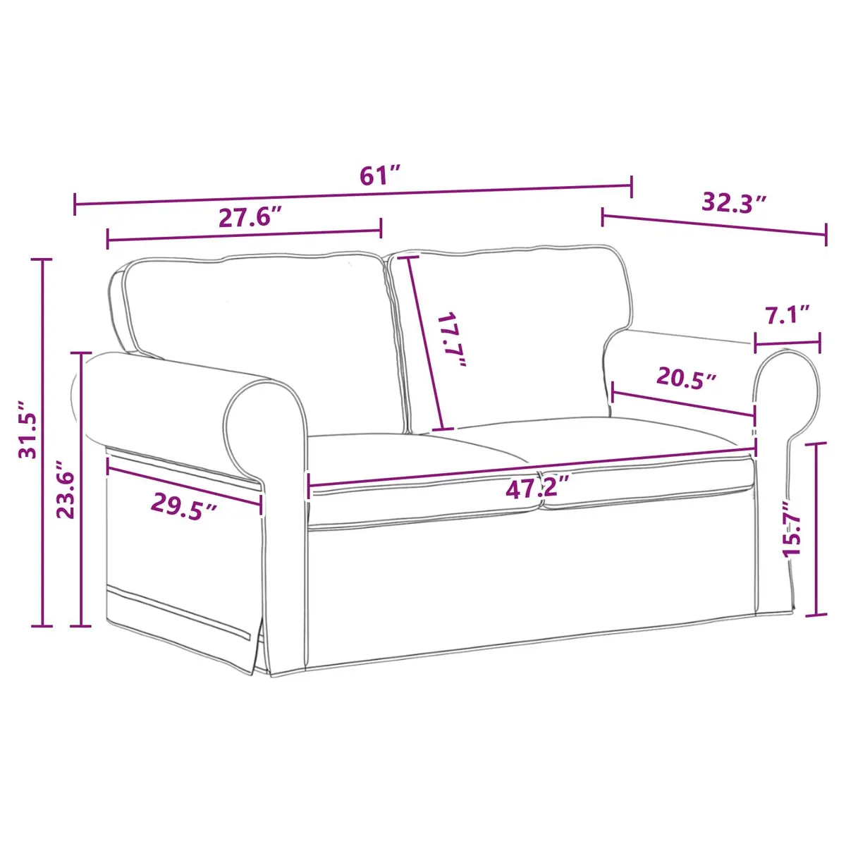 Modular Sofa Grey Modern Lounge Couch 155 x 82 x 80 cm Metal Frame Foam and Fibre Filling