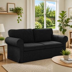 Cozy Modular Black Sofa for Comfortable Living Rooms