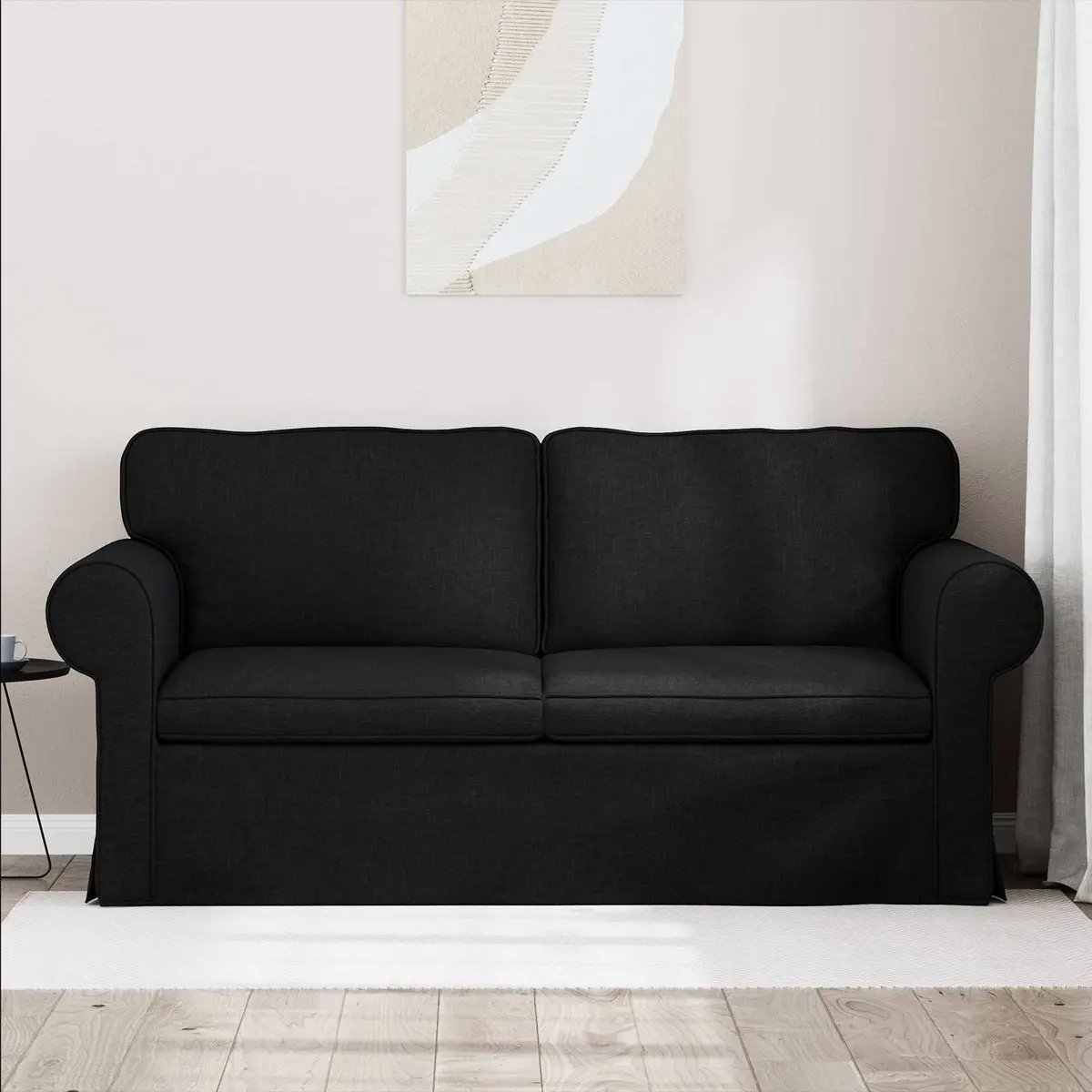 Sofa Black 175 x 82 x 80 cm Modular Fabric Couch