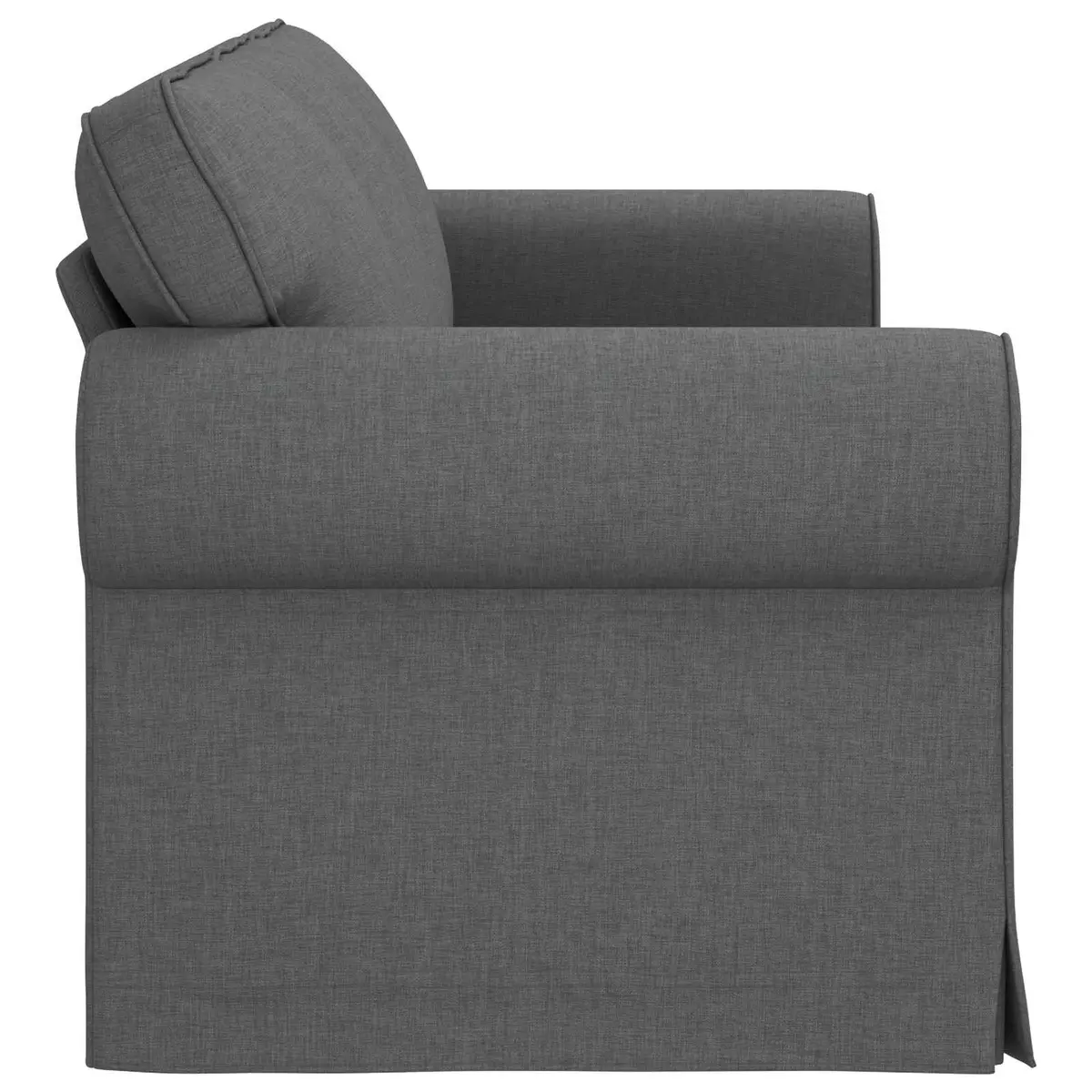 Modular Sofa Dark Grey 215x82x80cm Metal Frame Foam and Fibre Filling