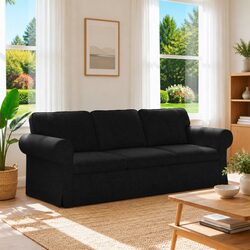 Inviting Black Modular Sofa for Comfortable Living Rooms