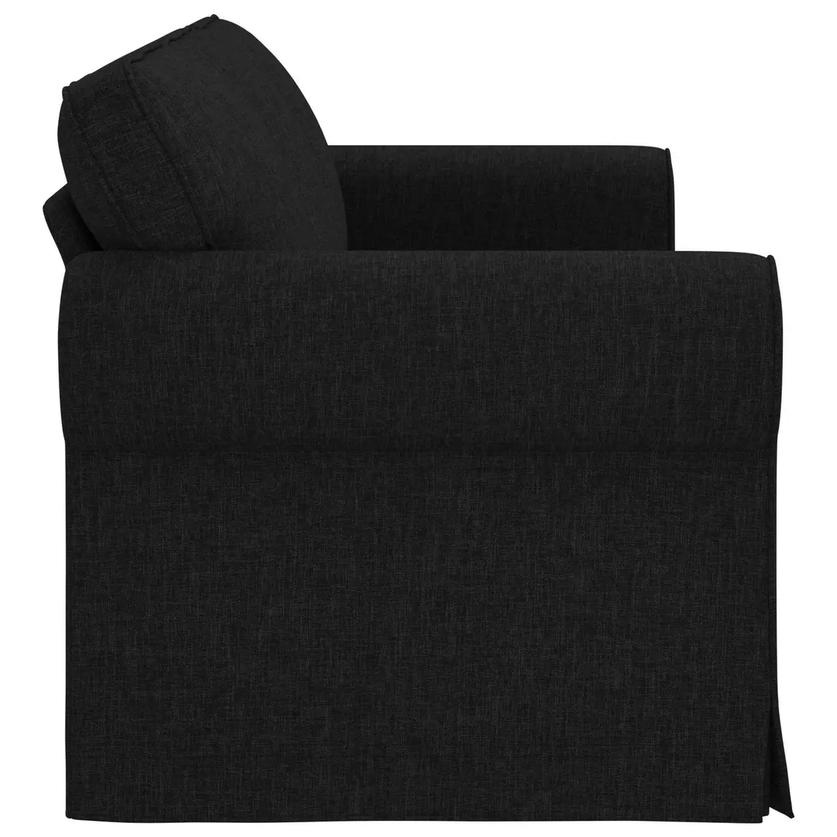 Modular Sofa Black Modern Sectional Living Room Furniture Metal Frame Foam and Fibre Filling