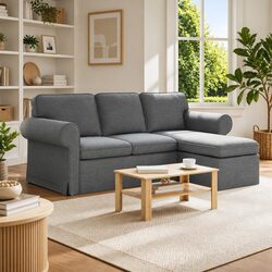 Dark Grey Fabric Sofa for Cozy Living Spaces