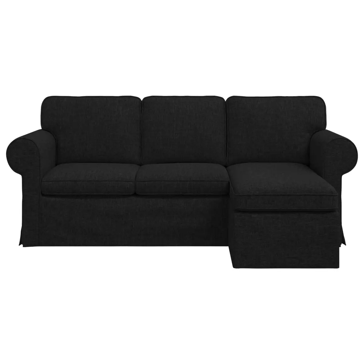 Sofa Modern Black 195x138x80cm Fabric Metal Frame Living Room Bedroom Lounge Couch