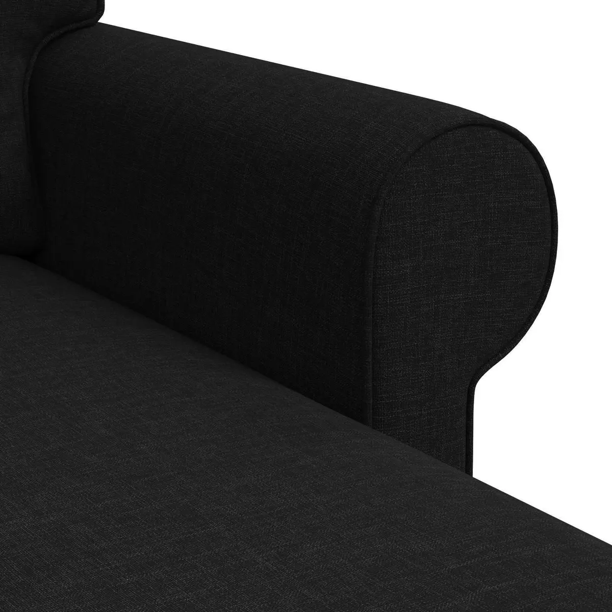 Sofa Modern Black 195x138x80cm Fabric Metal Frame Living Room Bedroom Lounge Couch