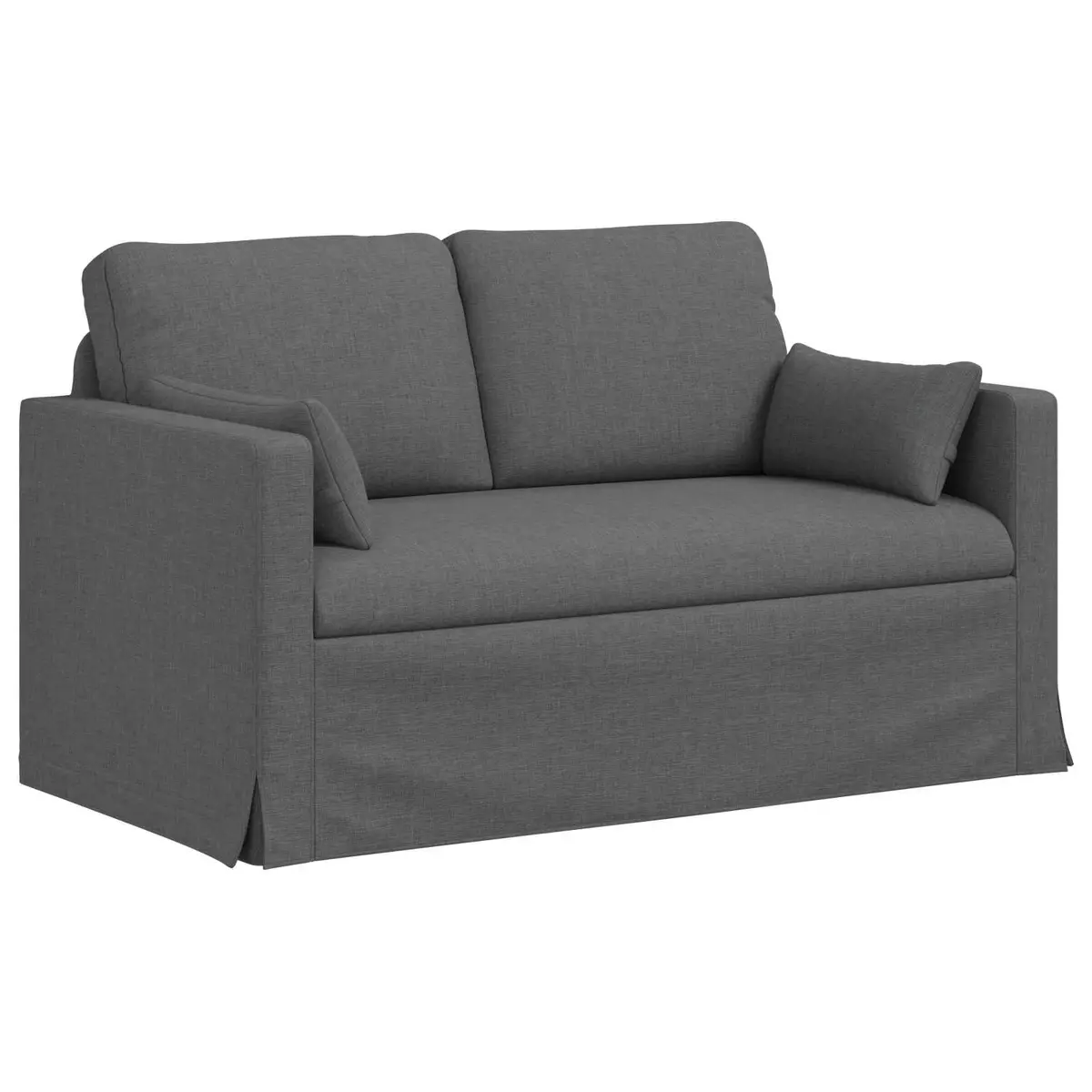 Grey Fabric Sofa Modern Sectional Lounge 139cm Metal Frame Foam Padded Upholstery