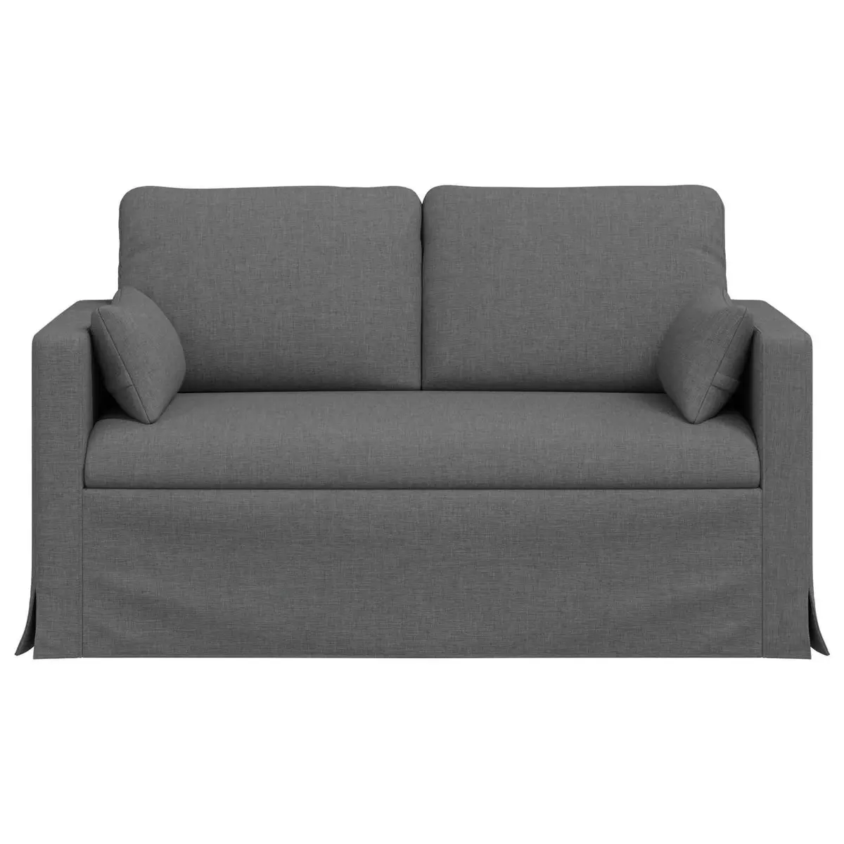 Grey Fabric Sofa Modern Sectional Lounge 139cm Metal Frame Foam Padded Upholstery
