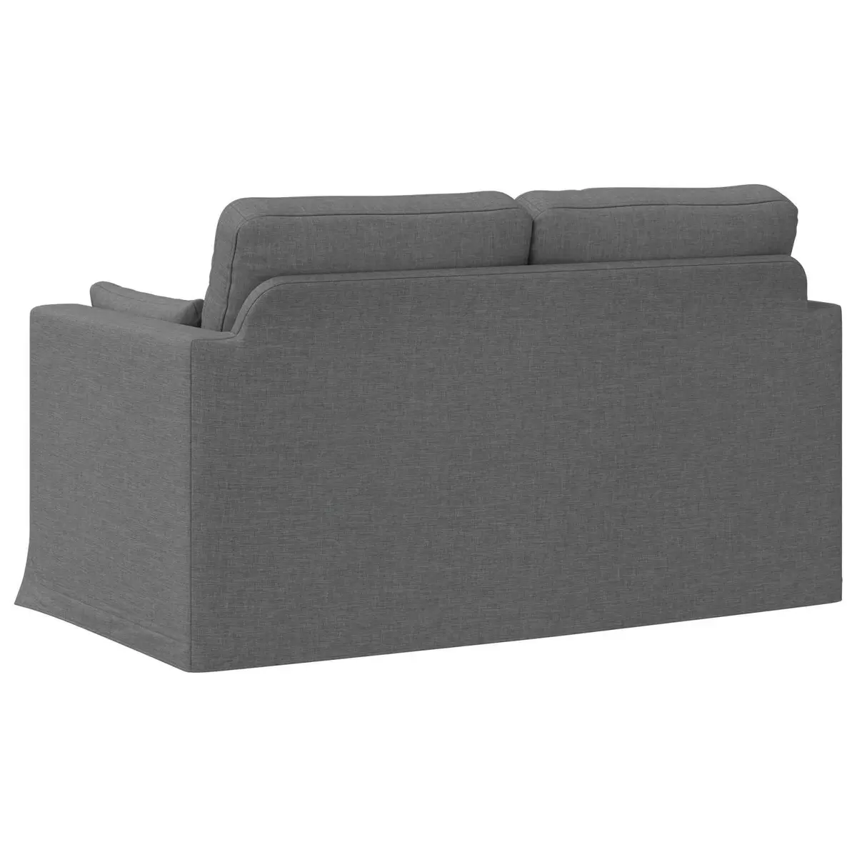 Grey Fabric Sofa Modern Sectional Lounge 139cm Metal Frame Foam Padded Upholstery