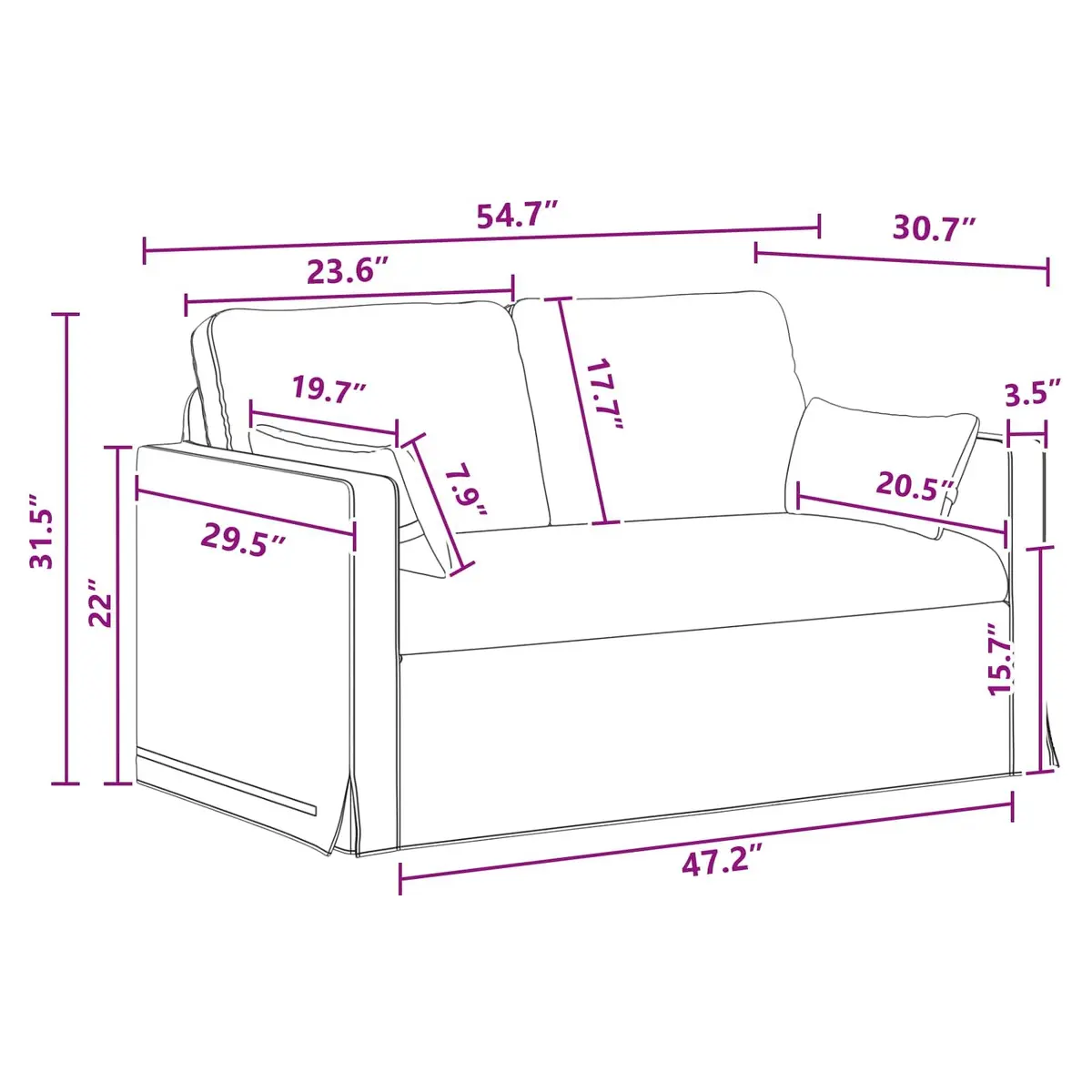Grey Fabric Sofa Modern Sectional Lounge 139cm Metal Frame Foam Padded Upholstery