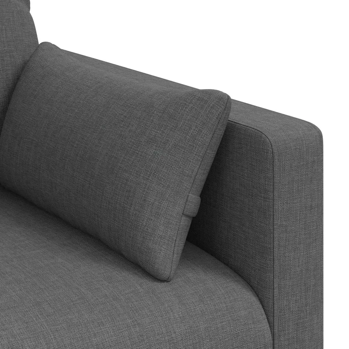Fabric Sofa Grey Modern 158cm Metal Frame Foam and Fibre Upholstery