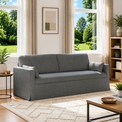 Inviting Grey Fabric Sofa for Cozy Living Spaces