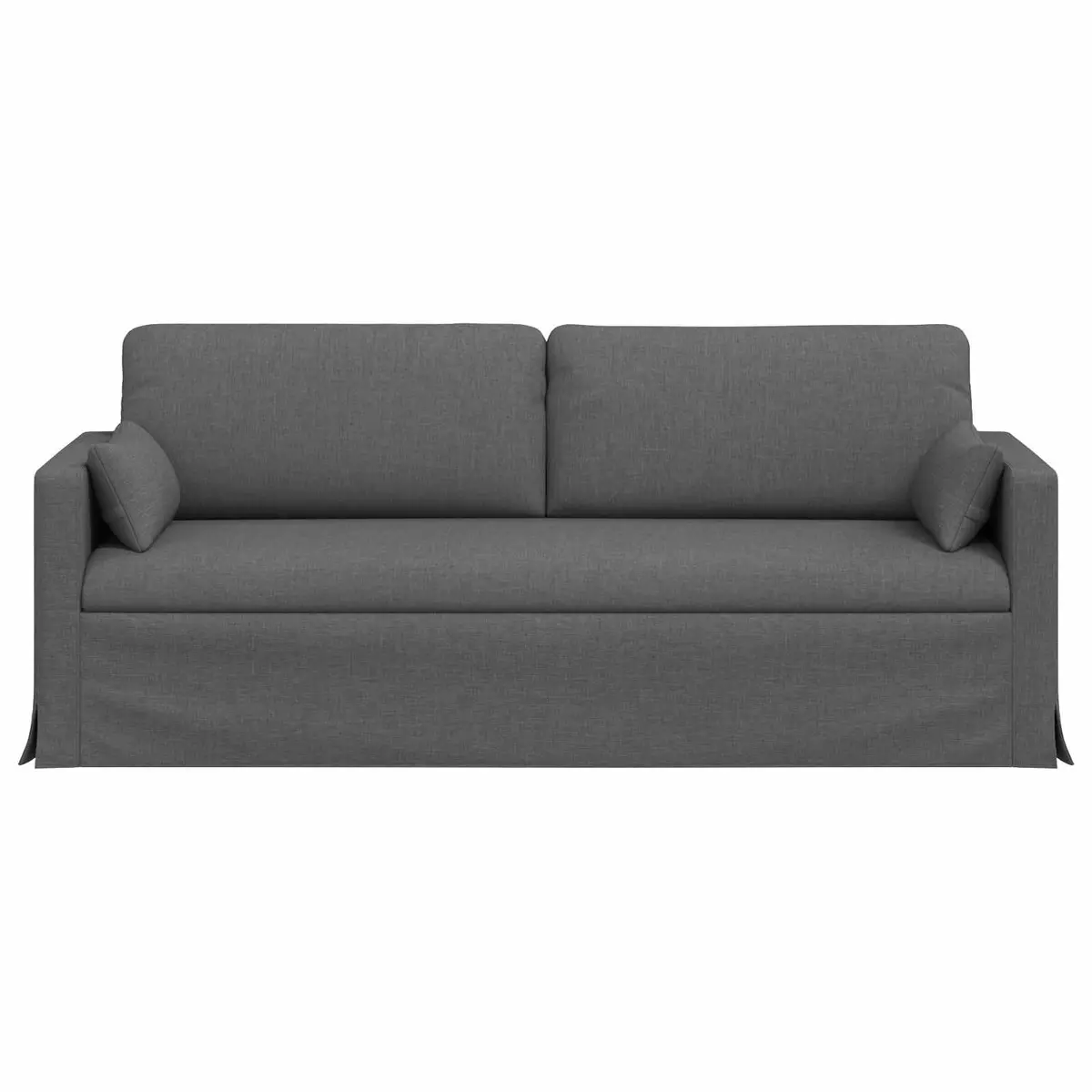 Grey Fabric Sofa Modern 198 x 78 x 80 cm Metal Frame