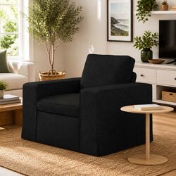 Contemporary Black Modular Sectional Sofa for Living Rooms