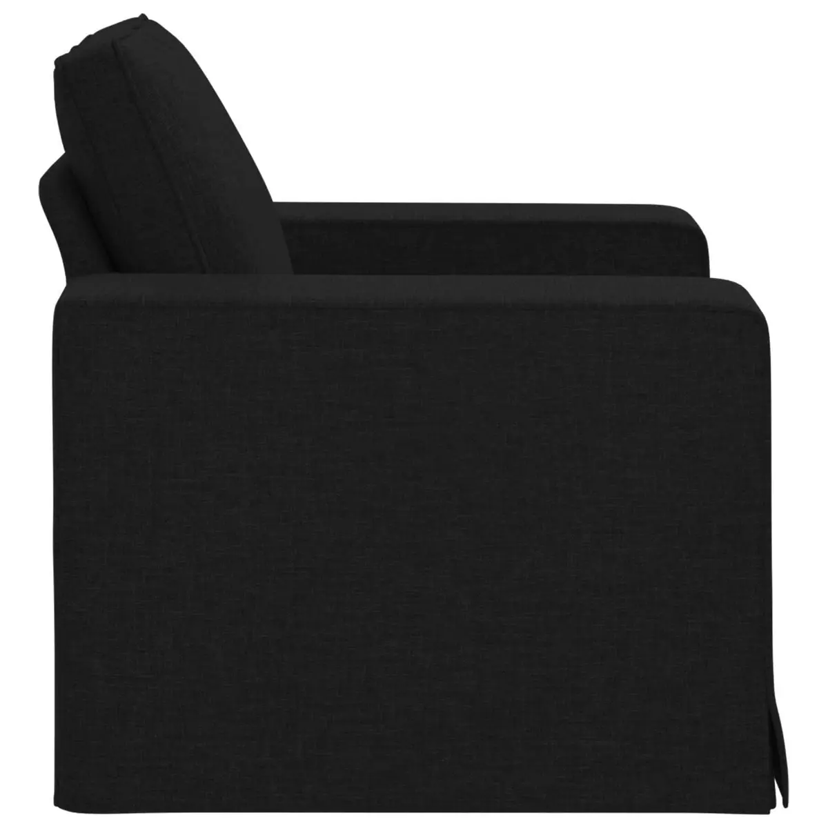 Modular Sofa Black Sectional Lounge Couch Contemporary Fabric Metal Frame 103x80x82 cm