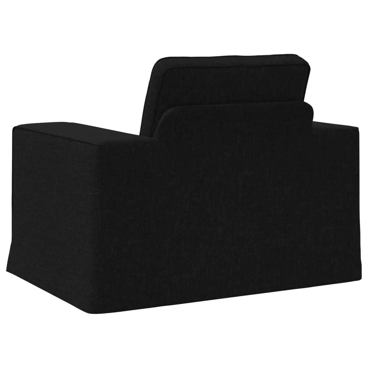 Modular Sofa Black Sectional Lounge Couch Contemporary Fabric Metal Frame 103x80x82 cm