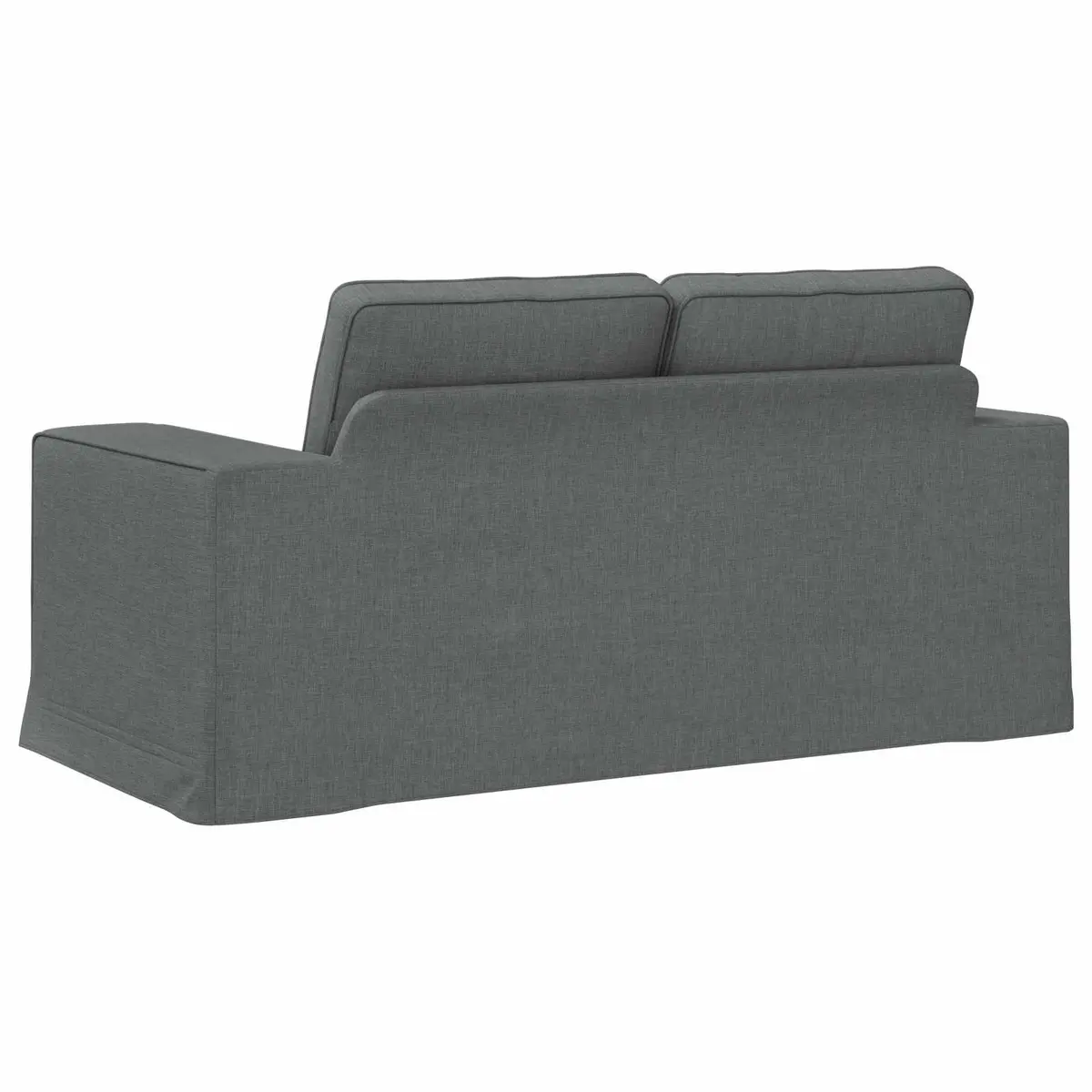 Modular Sectional Sofa Grey 162x80x82cm Metal Frame Engineered Wood Armrests Foam and Fibre Cushions Breathable Fabric