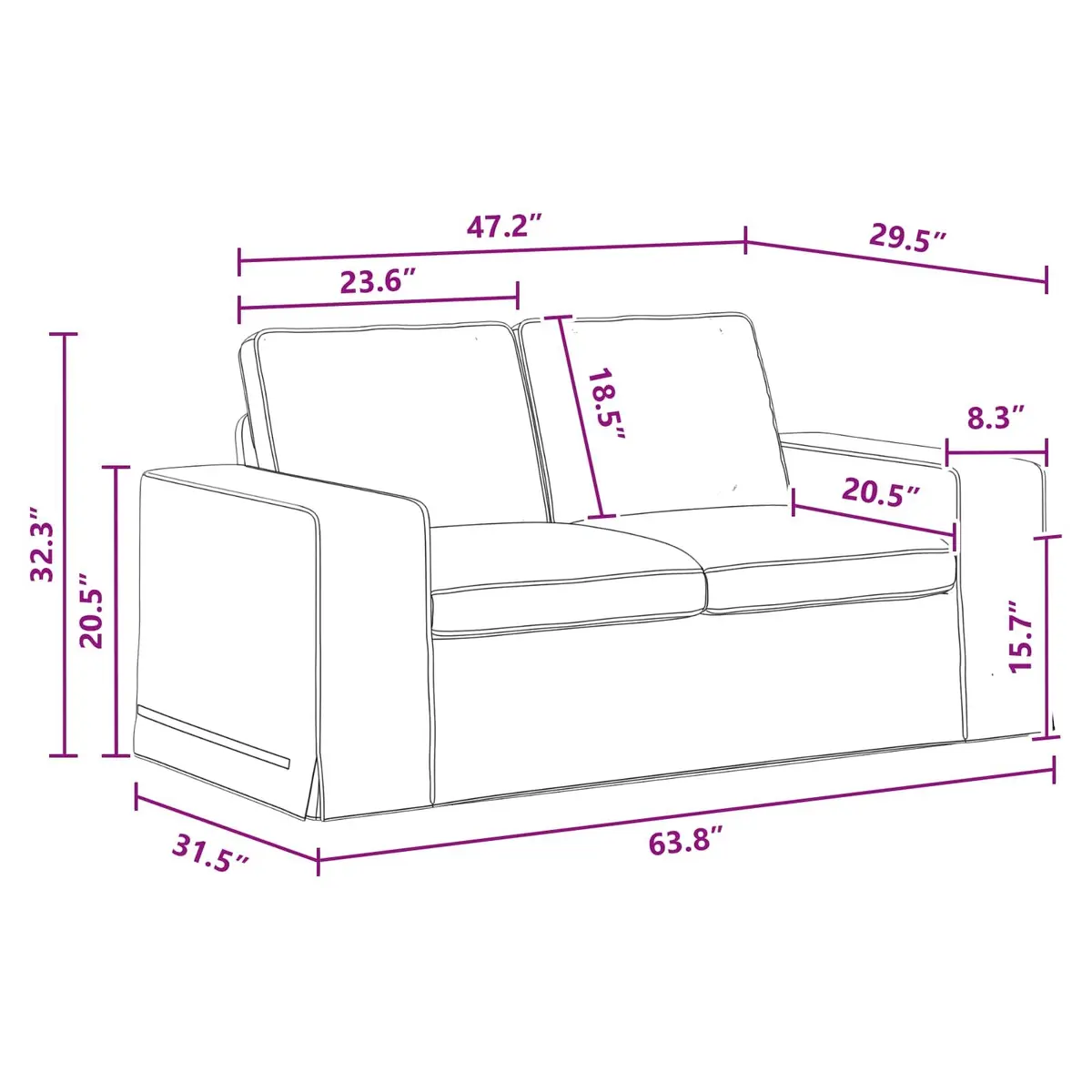 Modular Sectional Sofa Grey 162x80x82cm Metal Frame Engineered Wood Armrests Foam and Fibre Cushions Breathable Fabric