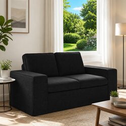 Contemporary Modular Black Sofa for Cozy Living Spaces
