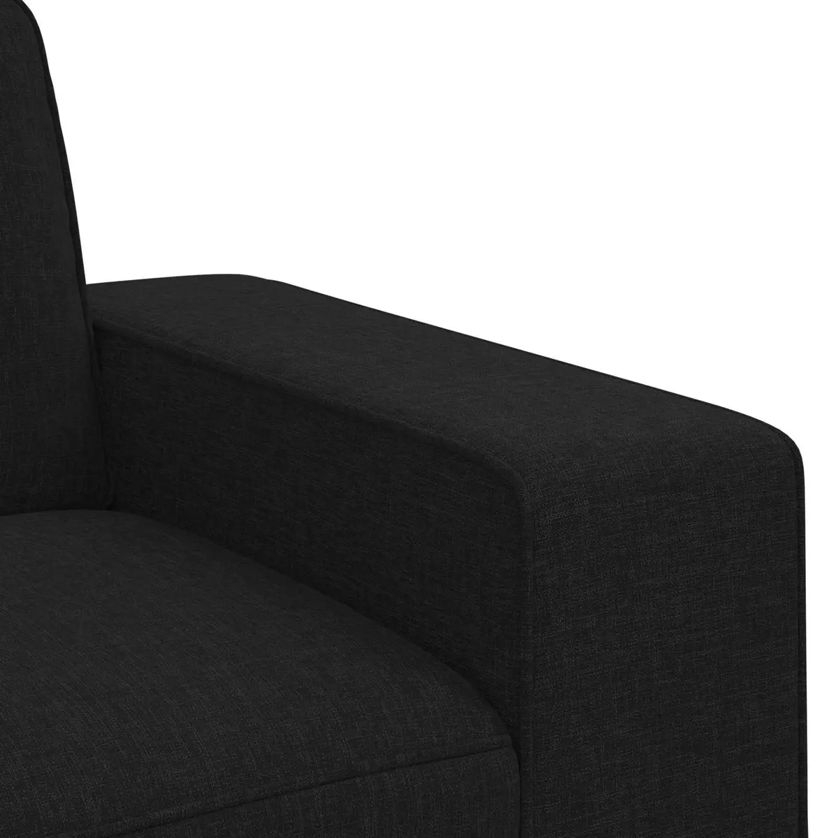 Modular Sofa Black 182cm Wide Lounge Sectional Fabric Couch Living Room