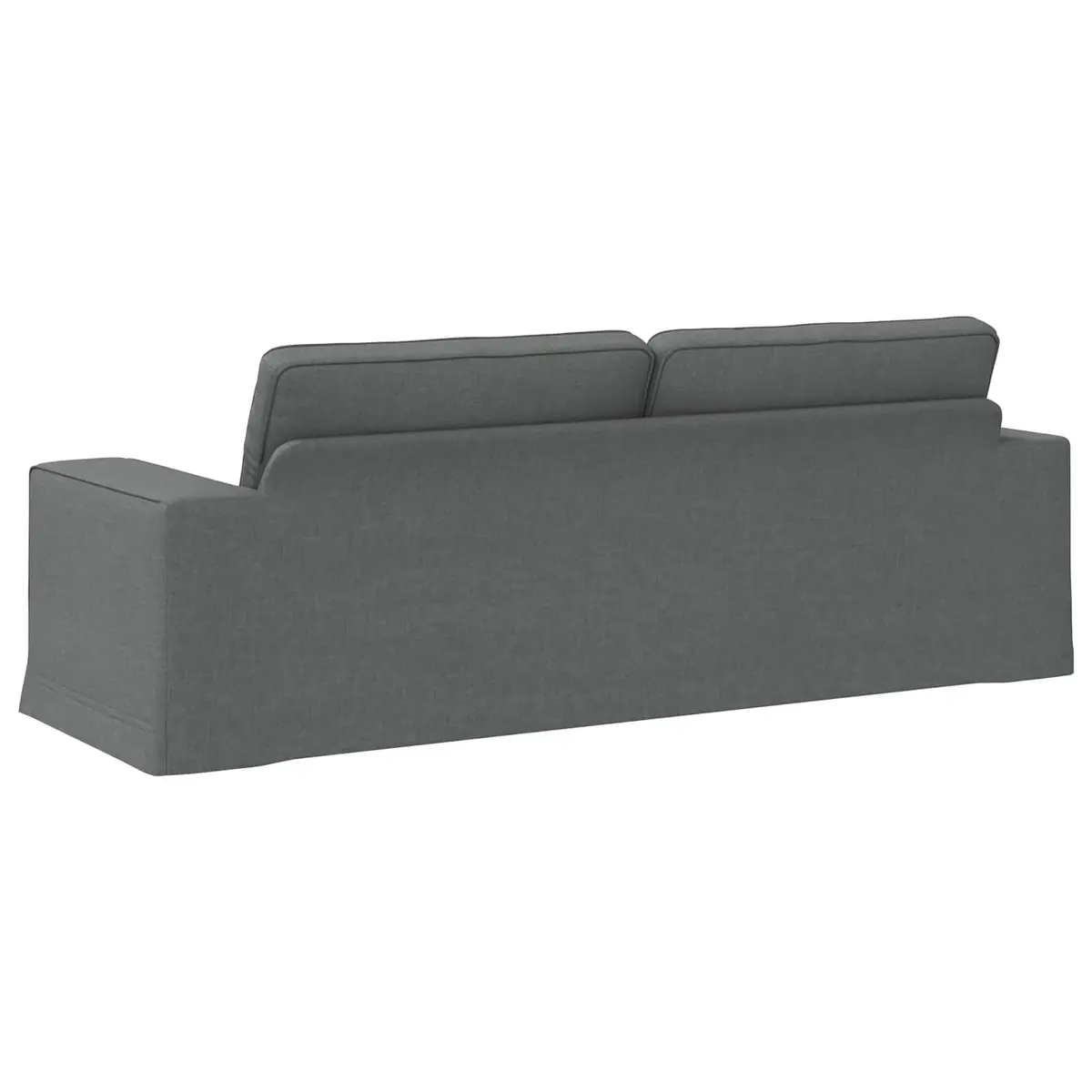 Sofa Grey Modular Sectional Lounge Seat Contemporary Fabric 222x80x82cm Metal Frame Engineered Wood Armrests Foam and Fibre Filling