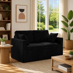 Black Velvet Modular Sofa for Comfortable Living Spaces