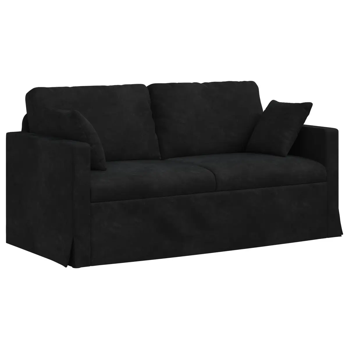 Black Velvet Sofa Modern Lounge Couch Living Room Furniture 158cm Wide Modular