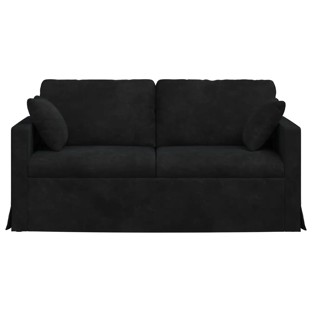 Black Velvet Sofa Modern Lounge Couch Living Room Furniture 158cm Wide Modular