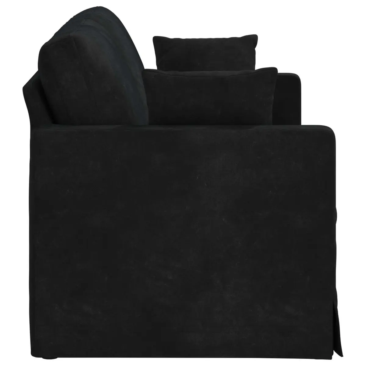 Black Velvet Sofa Modern Lounge Couch Living Room Furniture 158cm Wide Modular