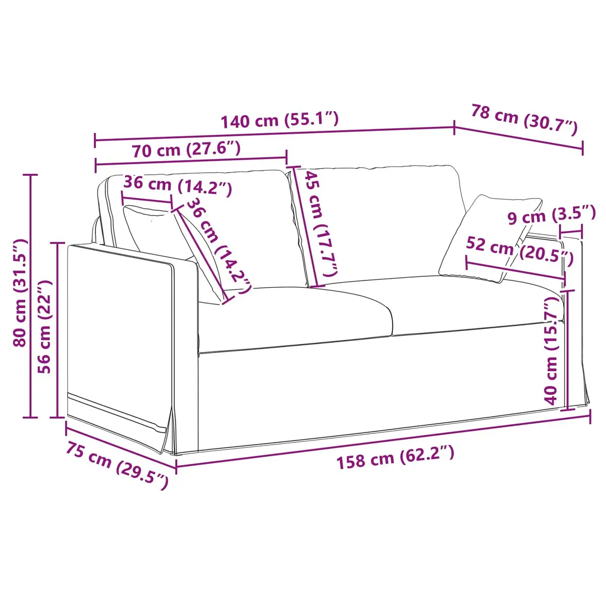 Black Velvet Sofa Modern Lounge Couch Living Room Furniture 158cm Wide Modular