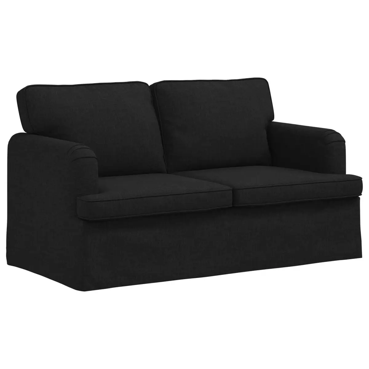 Sofa Black 144 x 80 x 85 cm Fabric Modern Lounge Seating Modular