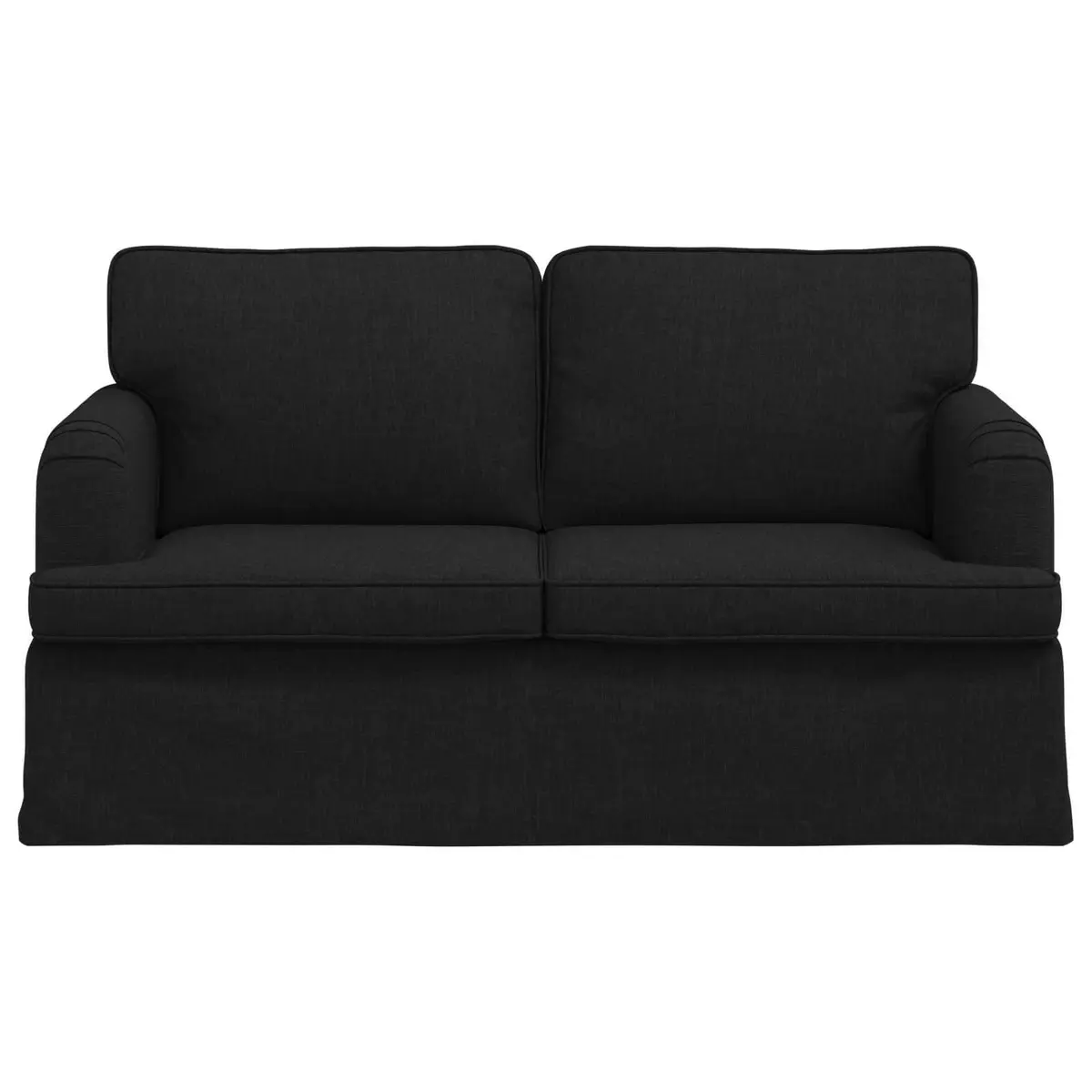 Sofa Black 144 x 80 x 85 cm Fabric Modern Lounge Seating Modular