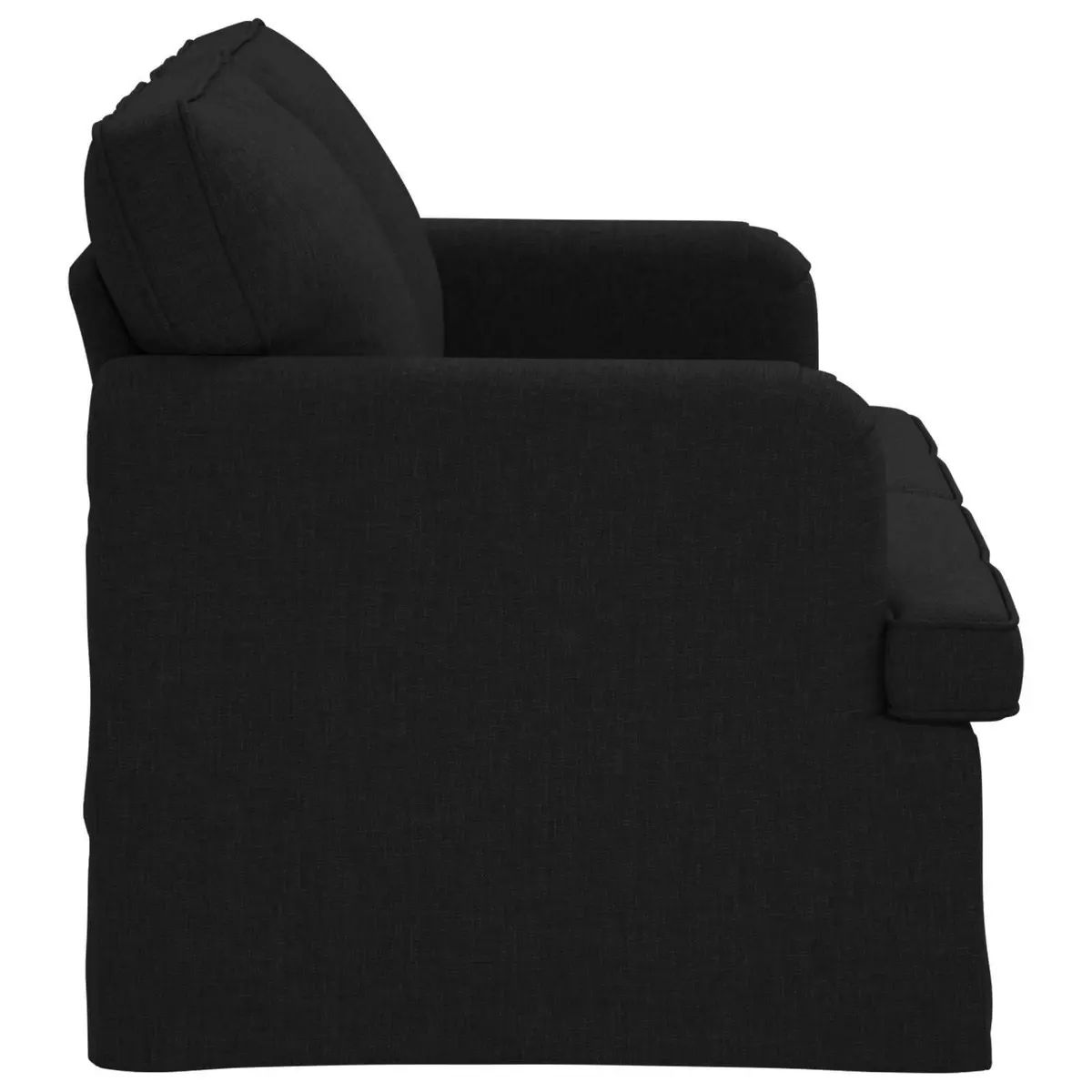 Sofa Black 144 x 80 x 85 cm Fabric Modern Lounge Seating Modular