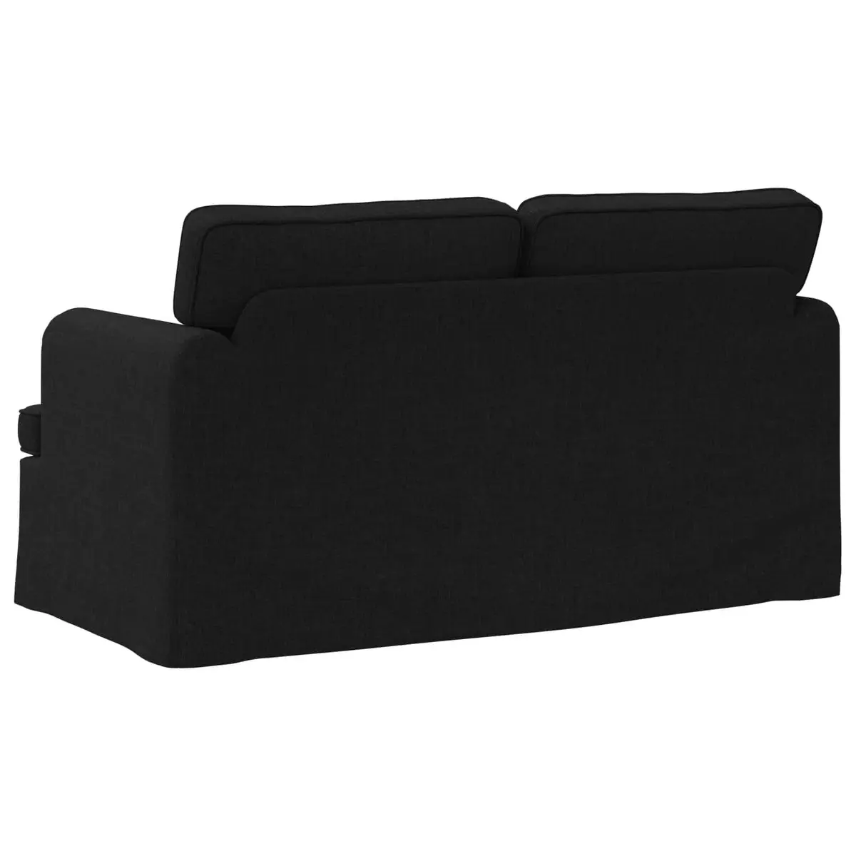Sofa Black 144 x 80 x 85 cm Fabric Modern Lounge Seating Modular