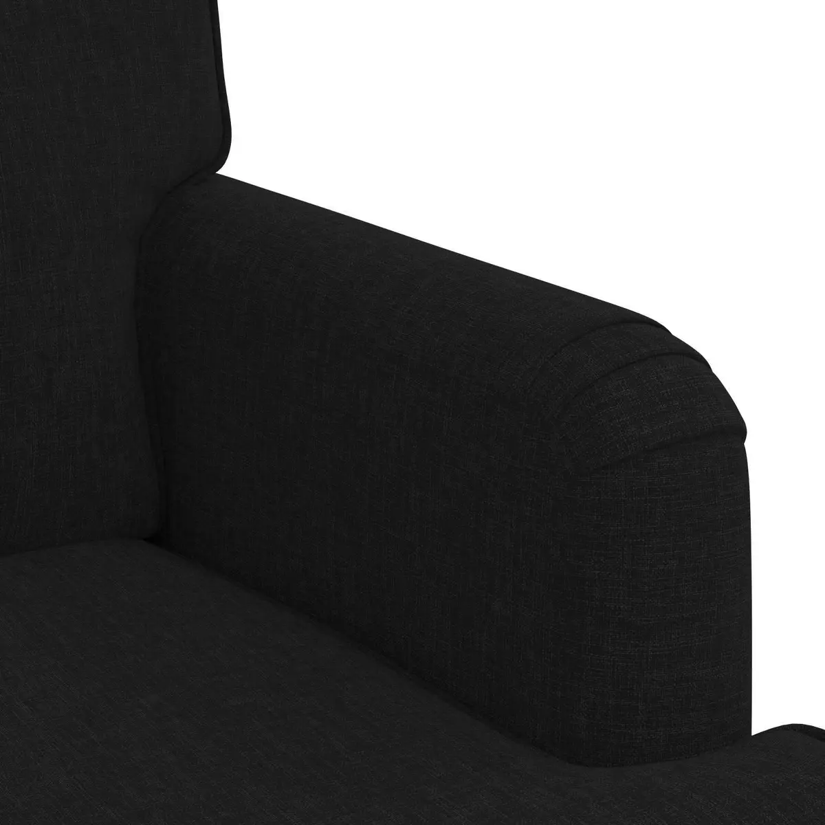 Sofa Black 144 x 80 x 85 cm Fabric Modern Lounge Seating Modular