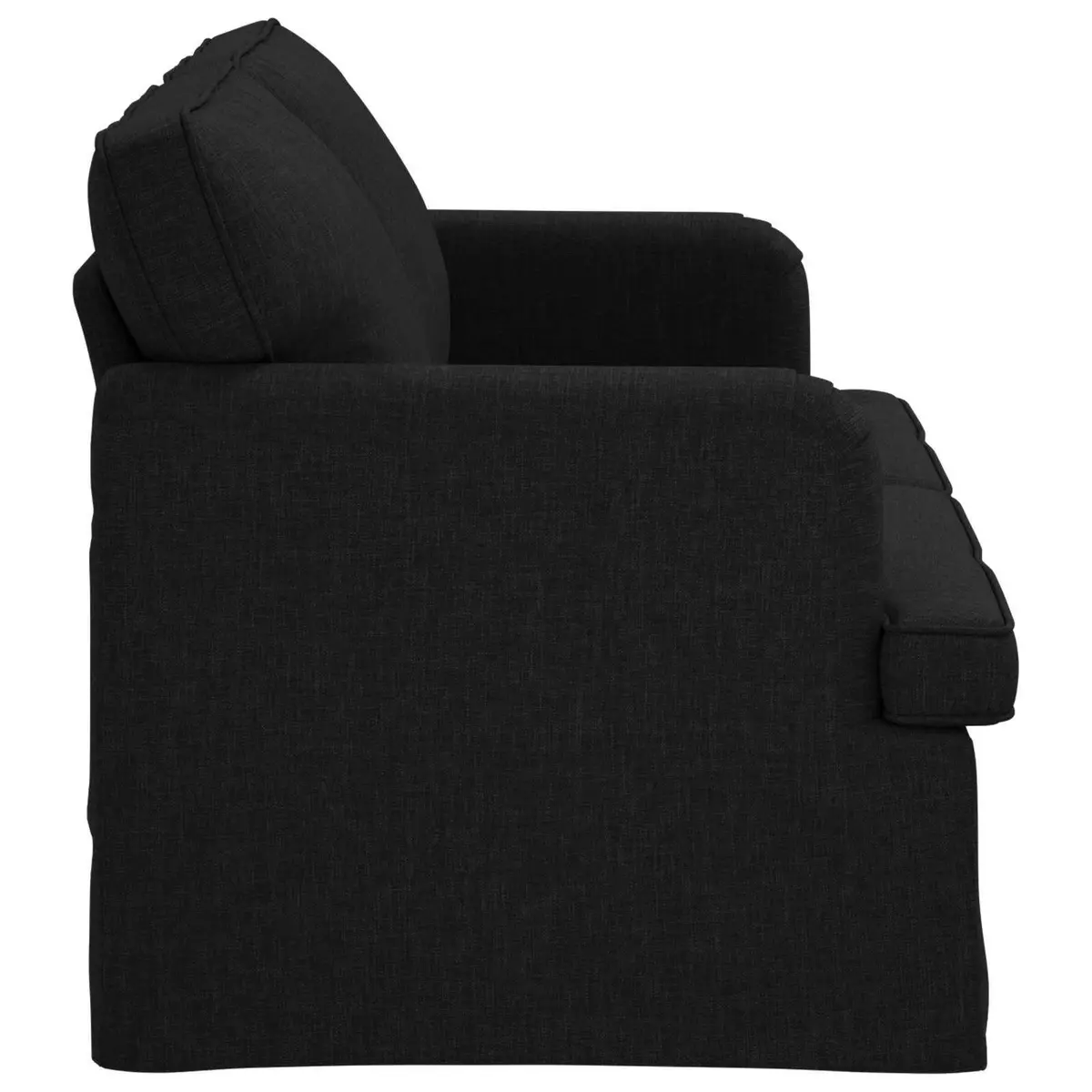 Black Fabric Sofa Modular 162x80x85cm Modern Living Room Bedroom Couch