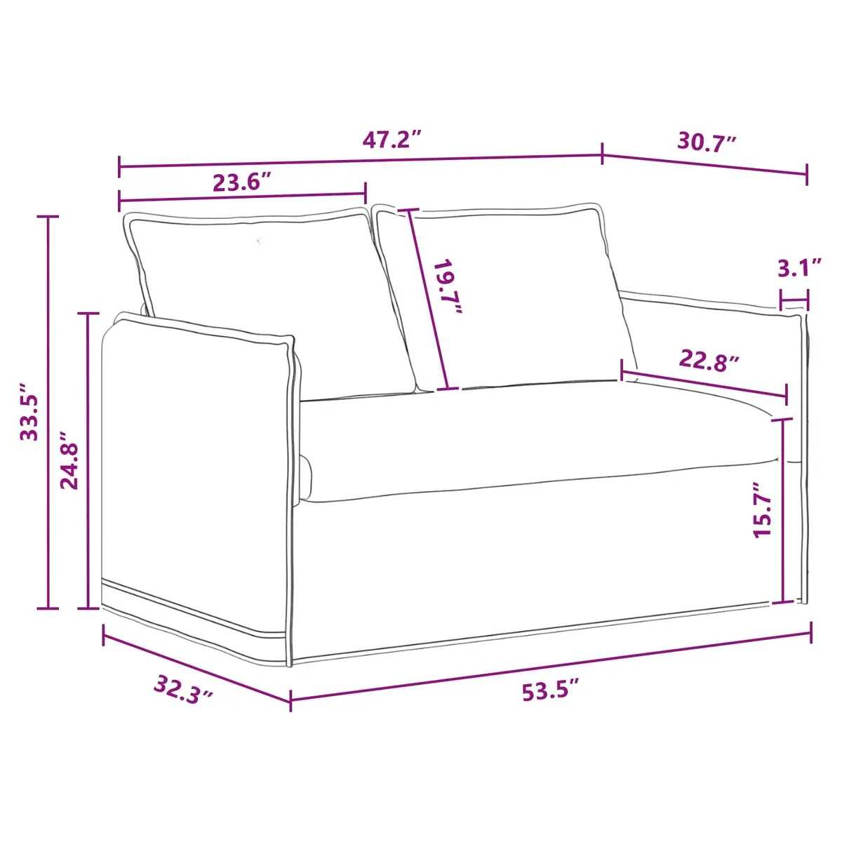 Sofa Grey Fabric Modern Lounge Seating Modular Design Living Room Furniture