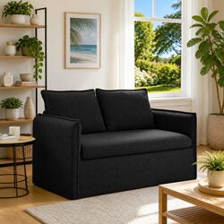 Cozy Black Fabric Modular Sofa for Living Spaces