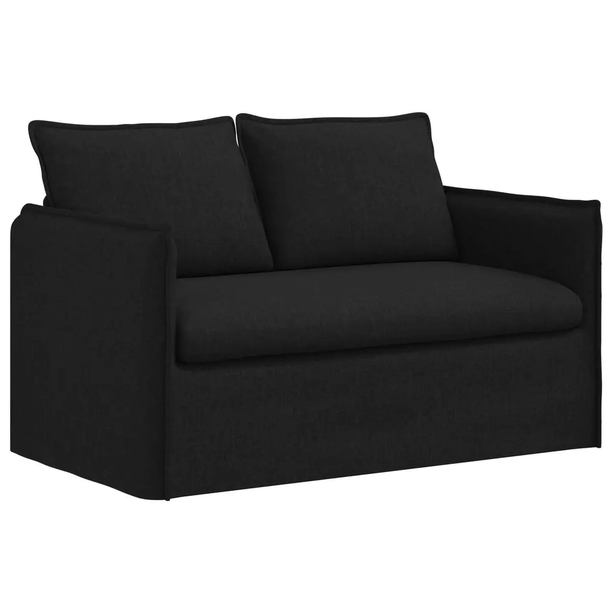 Modular Black Fabric Sofa Lounge Sectional Couch 136x82x85cm Metal Frame